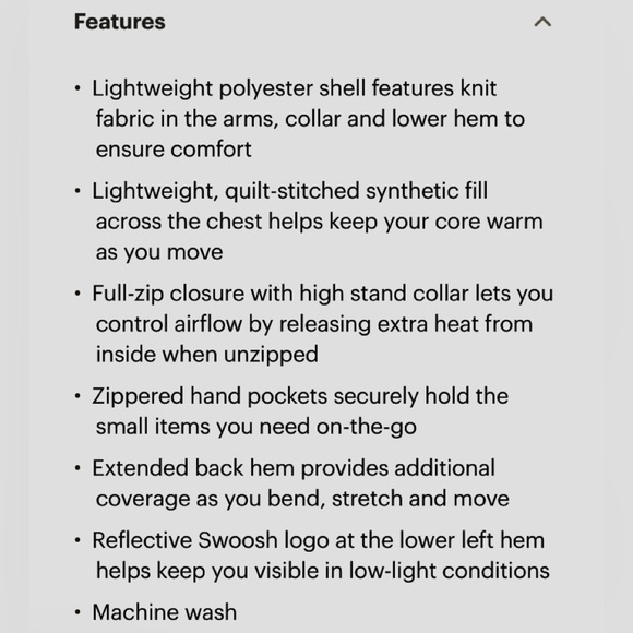 ✨Nike Essential Filled Jacket✨ NWOT - Picture 12 of 14